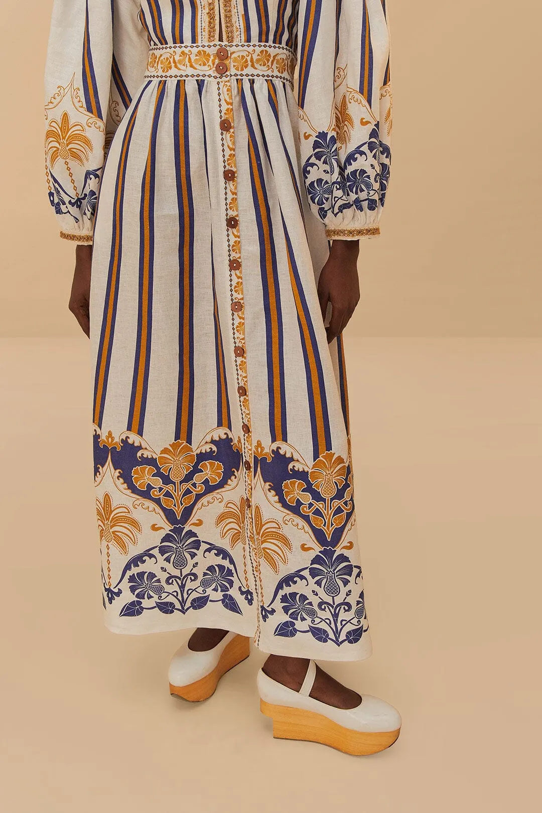 Off-White Pineapple Deco Maxi Dress sold by FARM Rio product image thumbnail 4