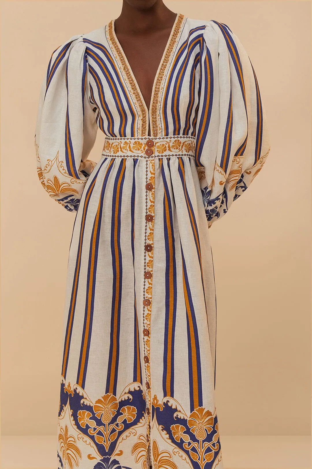 Off-White Pineapple Deco Maxi Dress sold by FARM Rio product image thumbnail 2