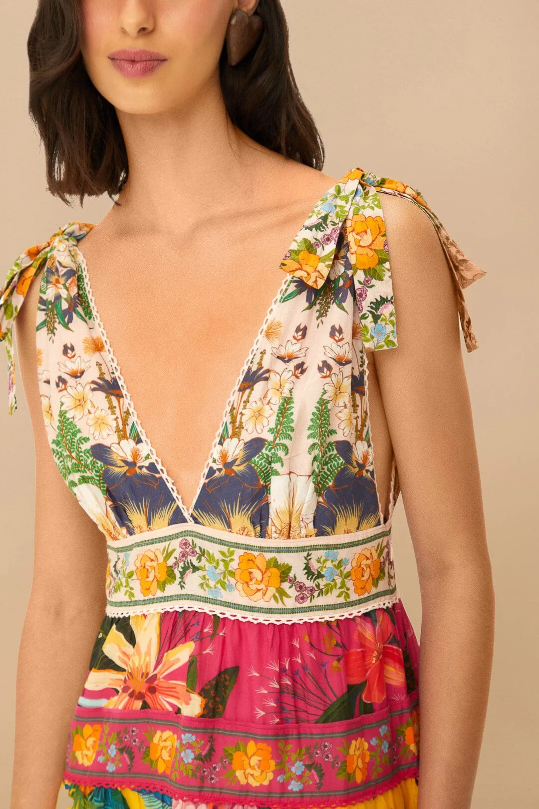 Mixed Flowers Midi Dress sold by FARM Rio product image thumbnail 2