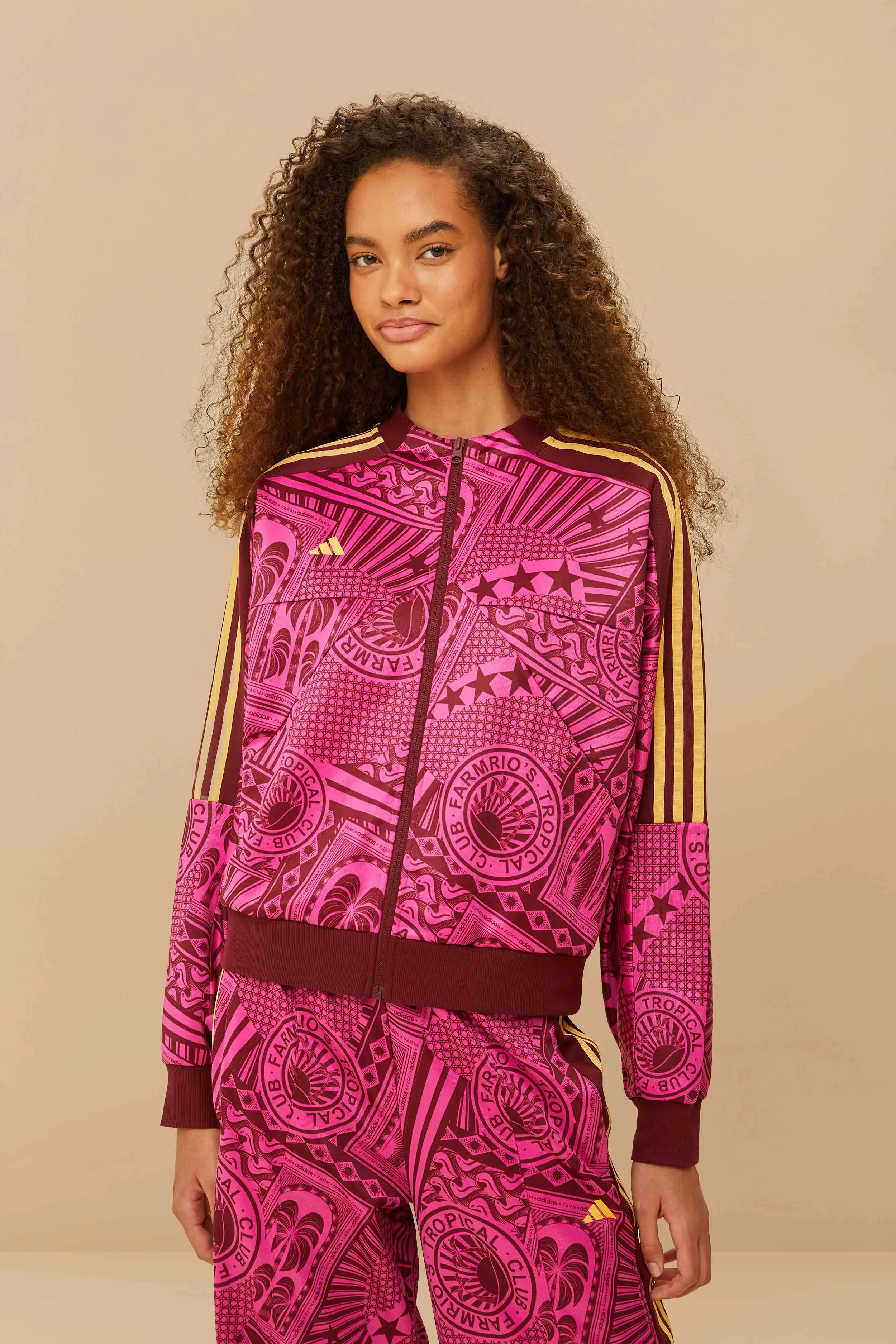 Adidas Tropicla Club Pink Jacket sold by FARM Rio