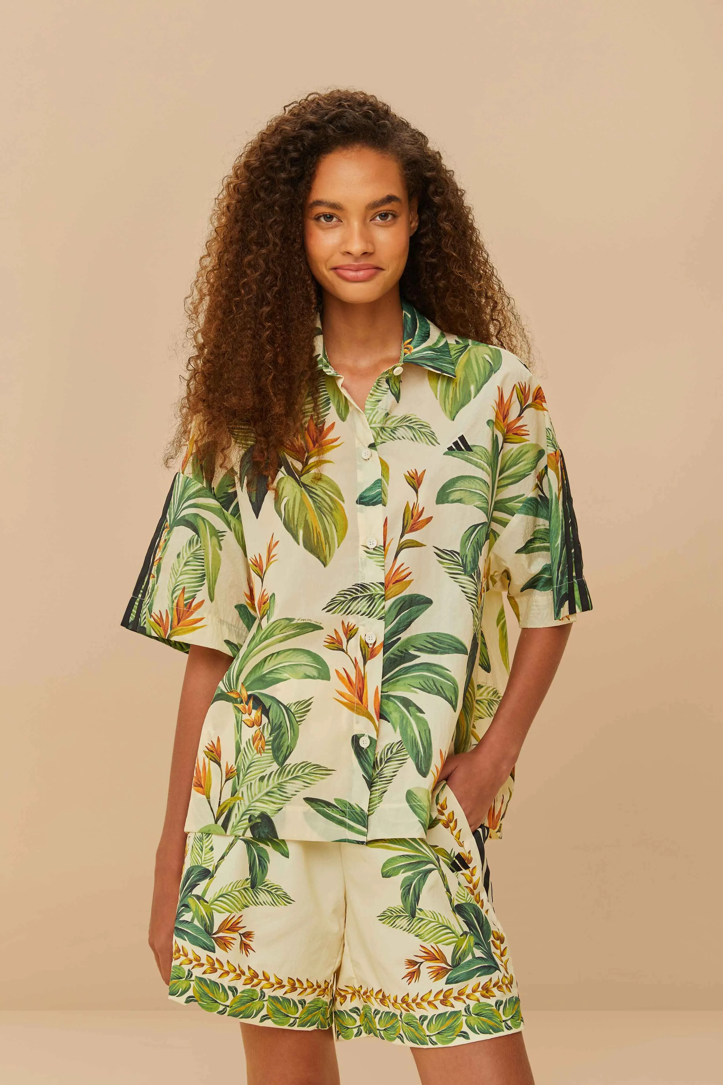 Adidas Tropical Breeze Cream White Shirt sold by FARM Rio