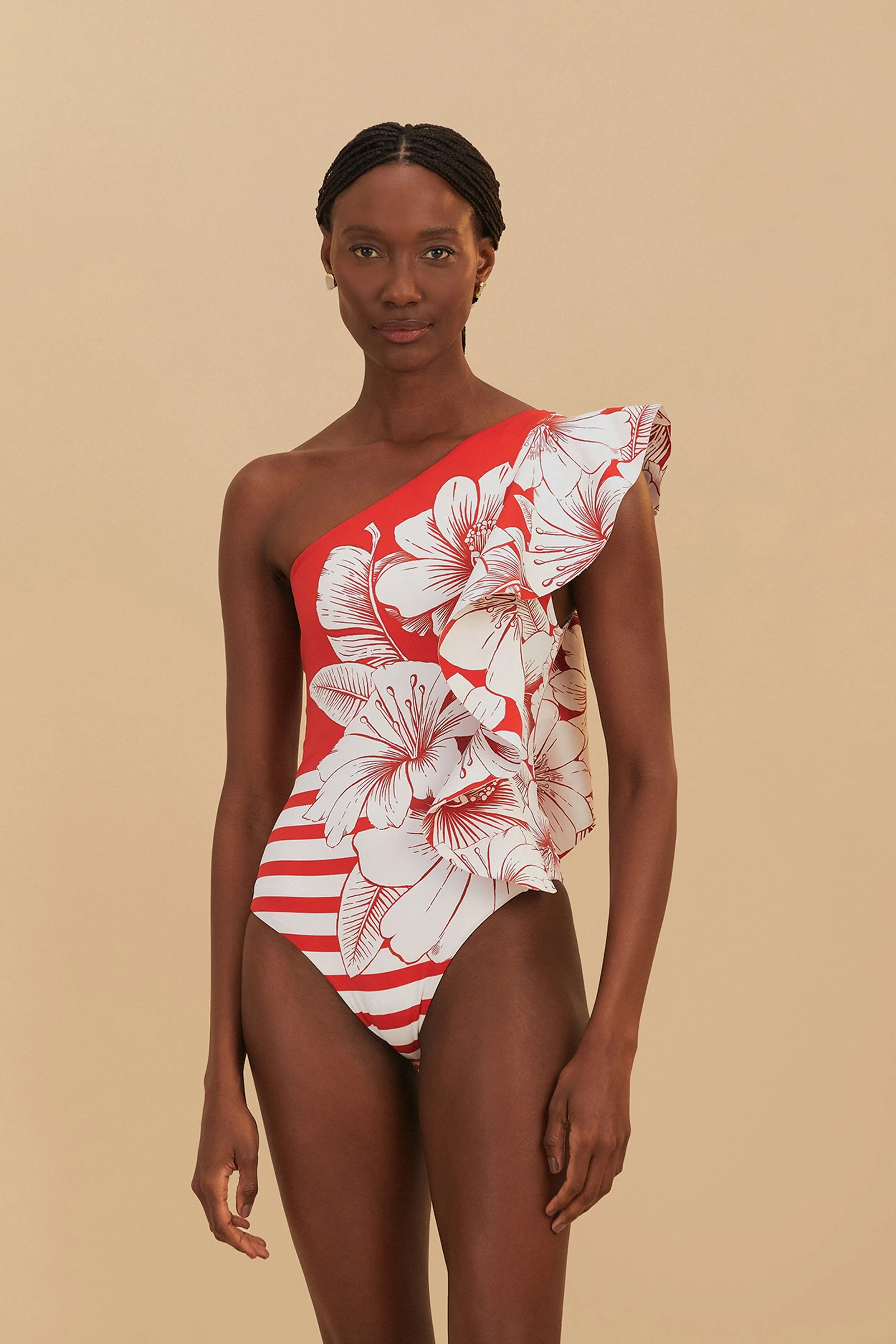 Floral Chains One Shoulder One Piece sold by FARM Rio product image thumbnail 2