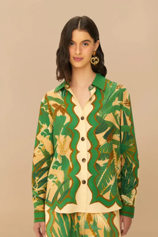 Beige Tropical Isla Shirt sold by FARM Rio