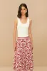Off-White Tropical Cameo LENZING™ ECOVERO™ Euroflax™ Midi Skirt sold by FARM Rio