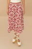 Off-White Tropical Cameo LENZING™ ECOVERO™ Euroflax™ Midi Skirt sold by FARM Rio