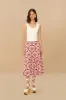 Off-White Tropical Cameo LENZING™ ECOVERO™ Euroflax™ Midi Skirt sold by FARM Rio