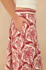 Off-White Tropical Cameo LENZING™ ECOVERO™ Euroflax™ Midi Skirt sold by FARM Rio