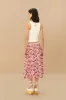 Off-White Tropical Cameo LENZING™ ECOVERO™ Euroflax™ Midi Skirt sold by FARM Rio
