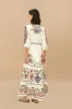 Off-White Boho Glam LENZING™ ECOVERO™ Euroflax™ Maxi Dress sold by FARM Rio