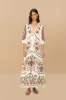 Off-White Boho Glam LENZING™ ECOVERO™ Euroflax™ Maxi Dress sold by FARM Rio