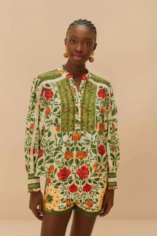 Sand Garden Tapestry Blouse sold by FARM Rio