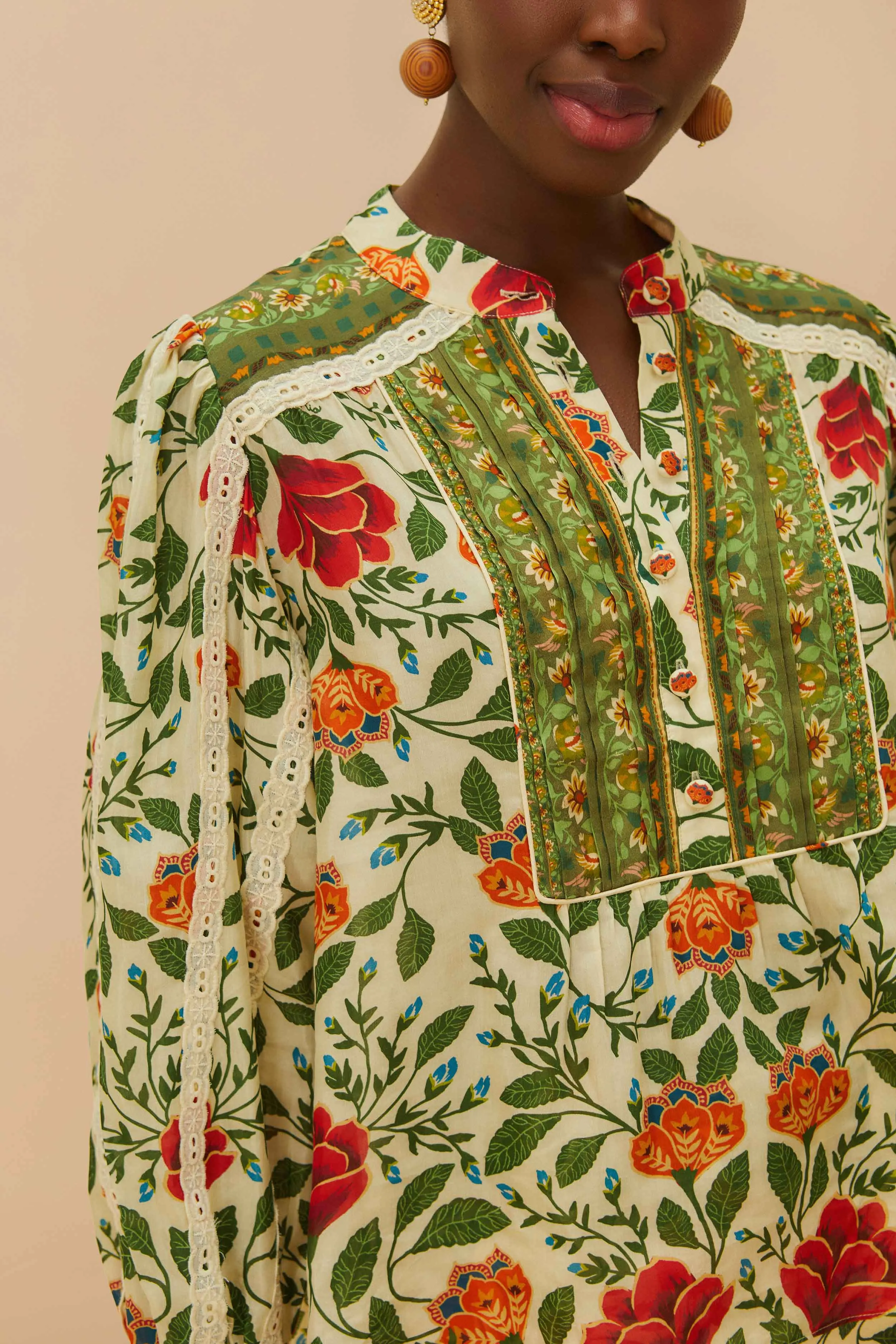 Sand Garden Tapestry Blouse sold by FARM Rio product image thumbnail 2