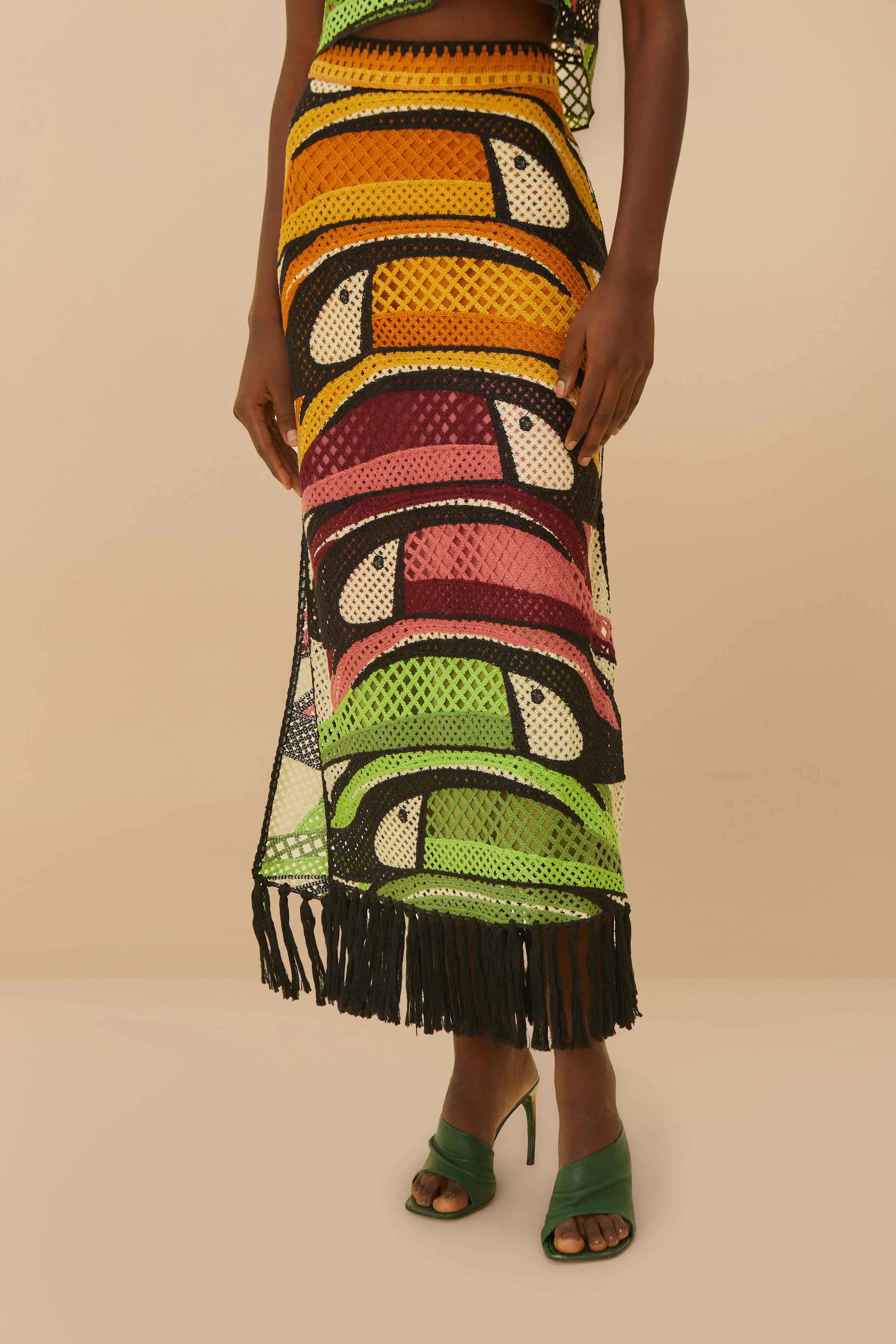 Multicolor Toucan Tree Crochet Skirt sold by FARM Rio product image thumbnail 2