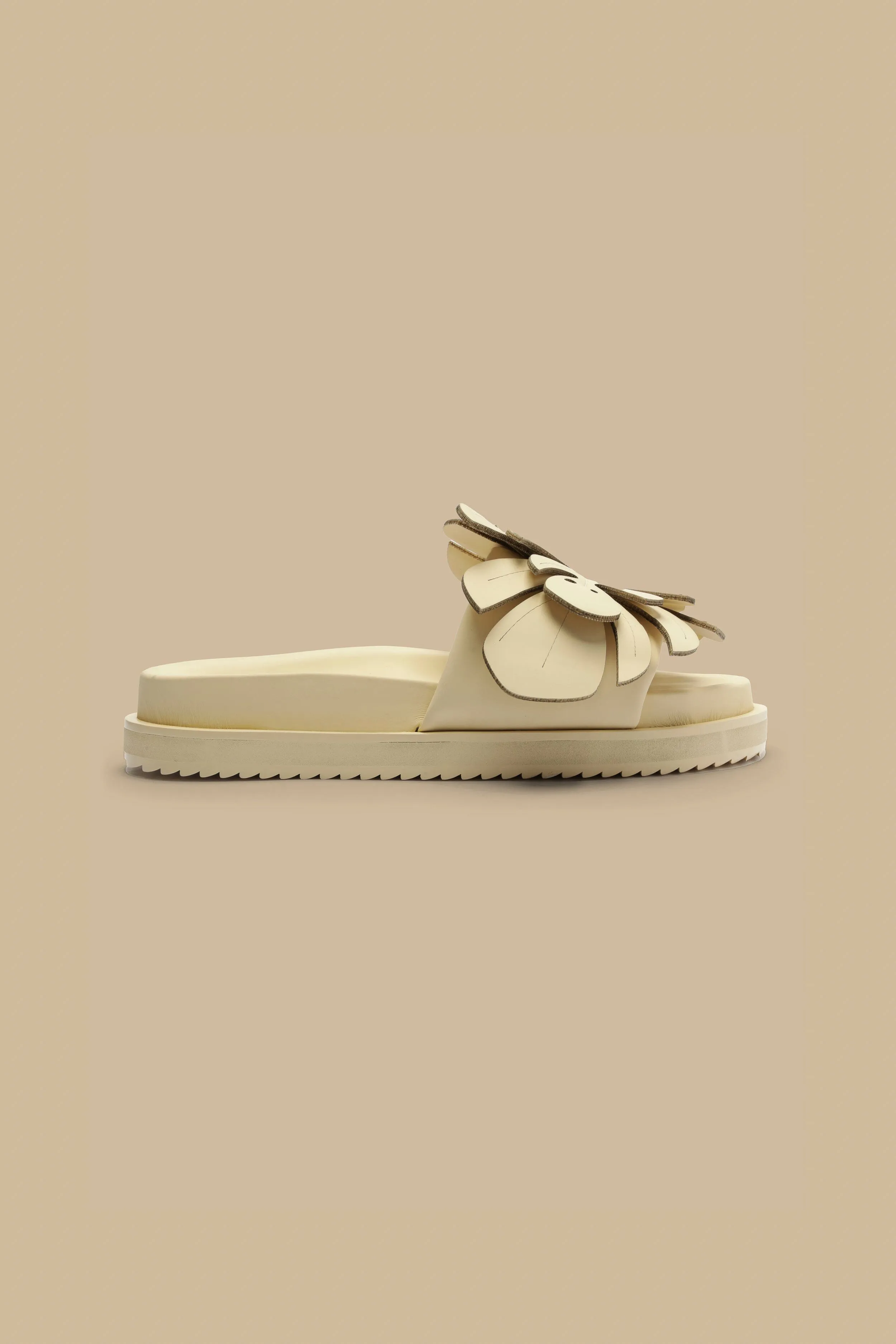 Ivory Monstera Slide Sandal sold by FARM Rio product image thumbnail 3