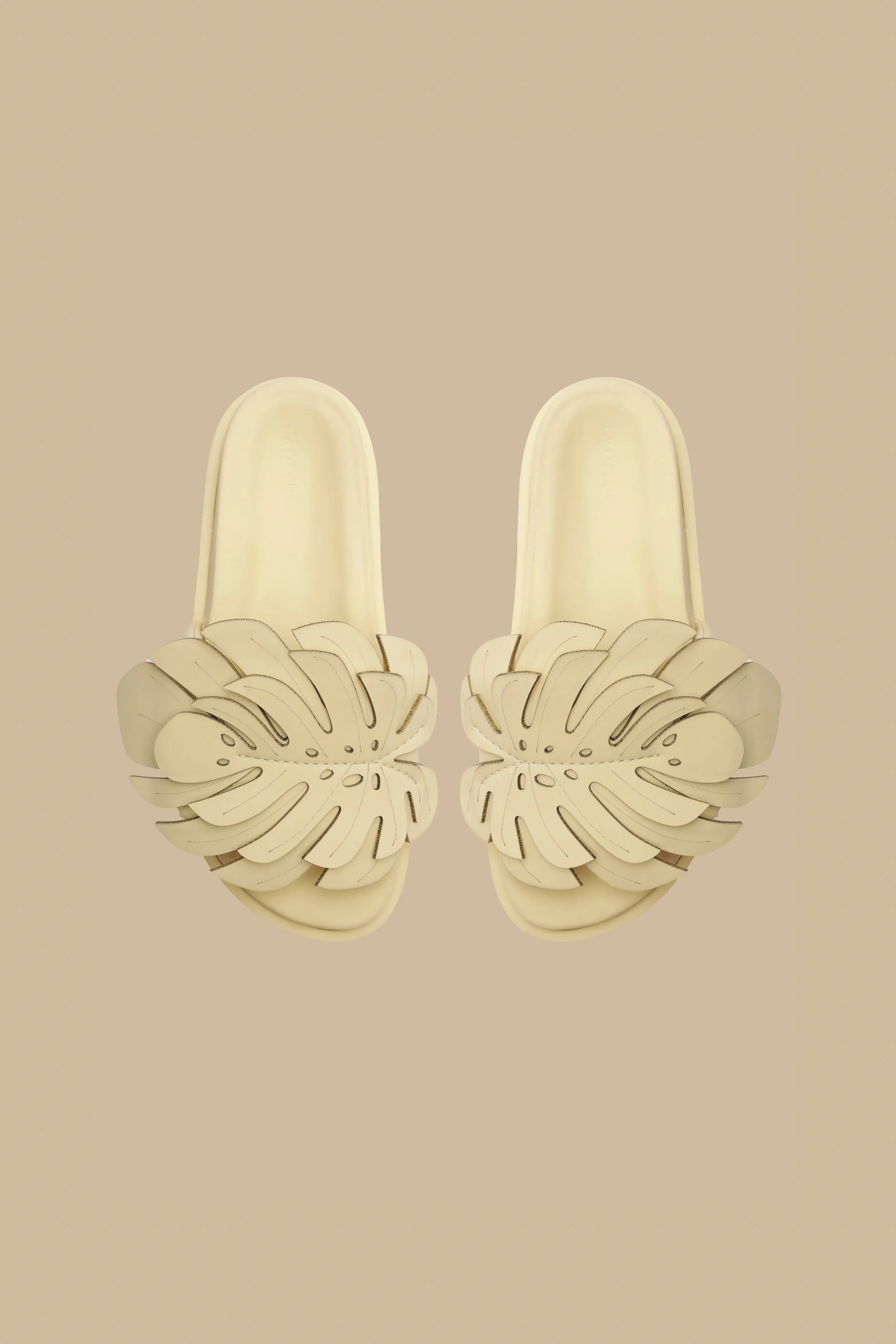 Ivory Monstera Slide Sandal sold by FARM Rio product image thumbnail 2