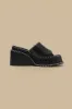 Black Wedge Mule Sandal sold by FARM Rio