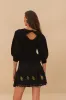 Black Floral Embroidery Knit Top sold by FARM Rio