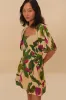Sand Anthurium Leaves LENZING™ ECOVERO™ Euroflax™ Mini Dress sold by FARM Rio