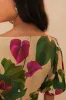 Sand Anthurium Leaves LENZING™ ECOVERO™ Euroflax™ Mini Dress sold by FARM Rio