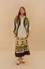 Off-White Coconut Tree Flow Pleated Blouse sold by FARM Rio