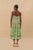 Green Delicate Tapestry Euroflax™ Premium Linen Midi Dress sold by FARM Rio