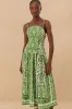 Green Delicate Tapestry Euroflax™ Premium Linen Midi Dress sold by FARM Rio