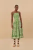Green Delicate Tapestry Euroflax™ Premium Linen Midi Dress sold by FARM Rio