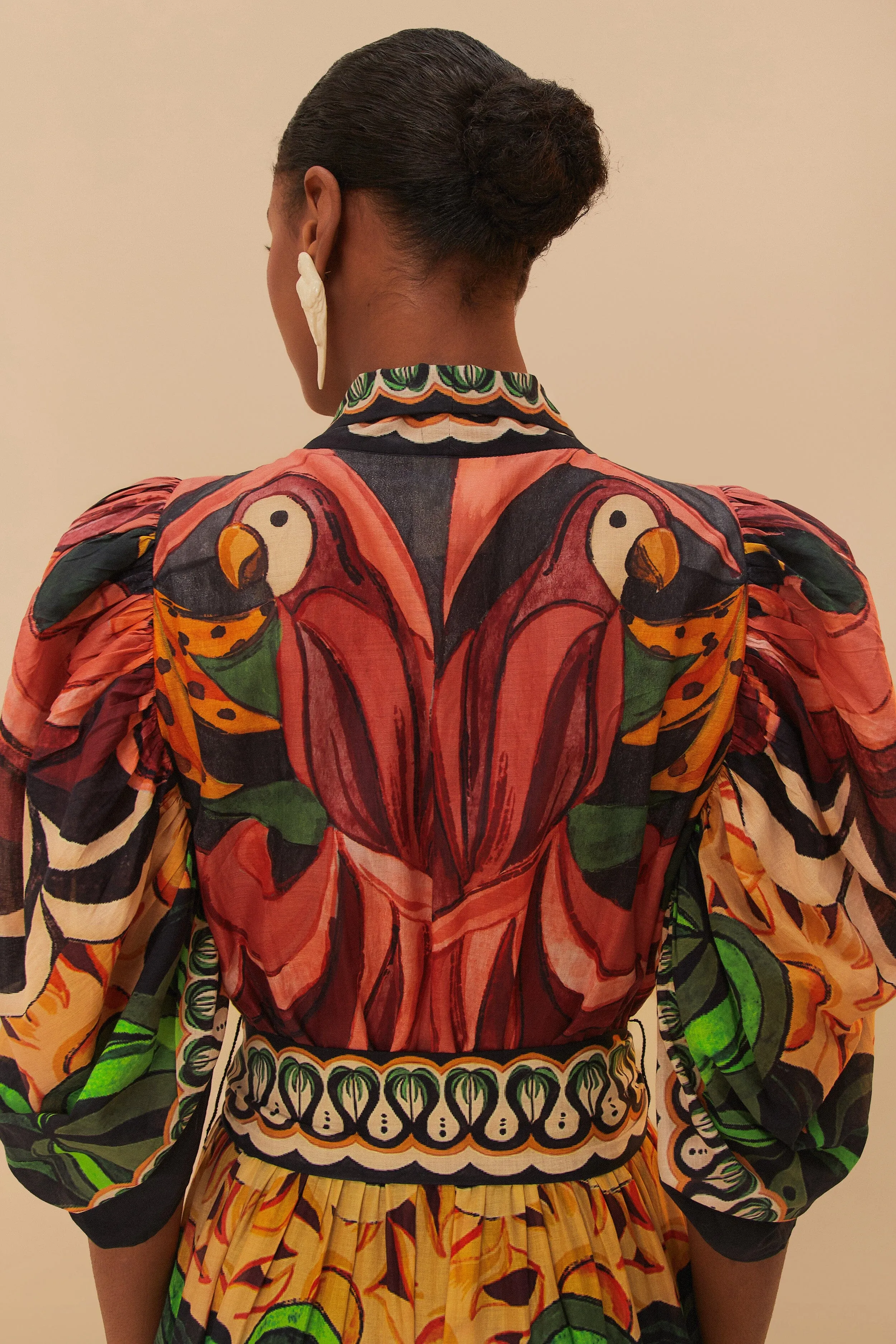 Black Coconut Tree Flow Maxi Dress sold by FARM Rio product image thumbnail 5