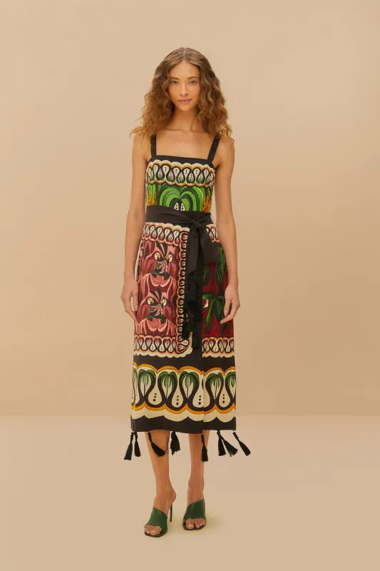Off-White Coconut Tree Flow LENZING™ ECOVERO™ Euroflax™ Dress sold by FARM Rio