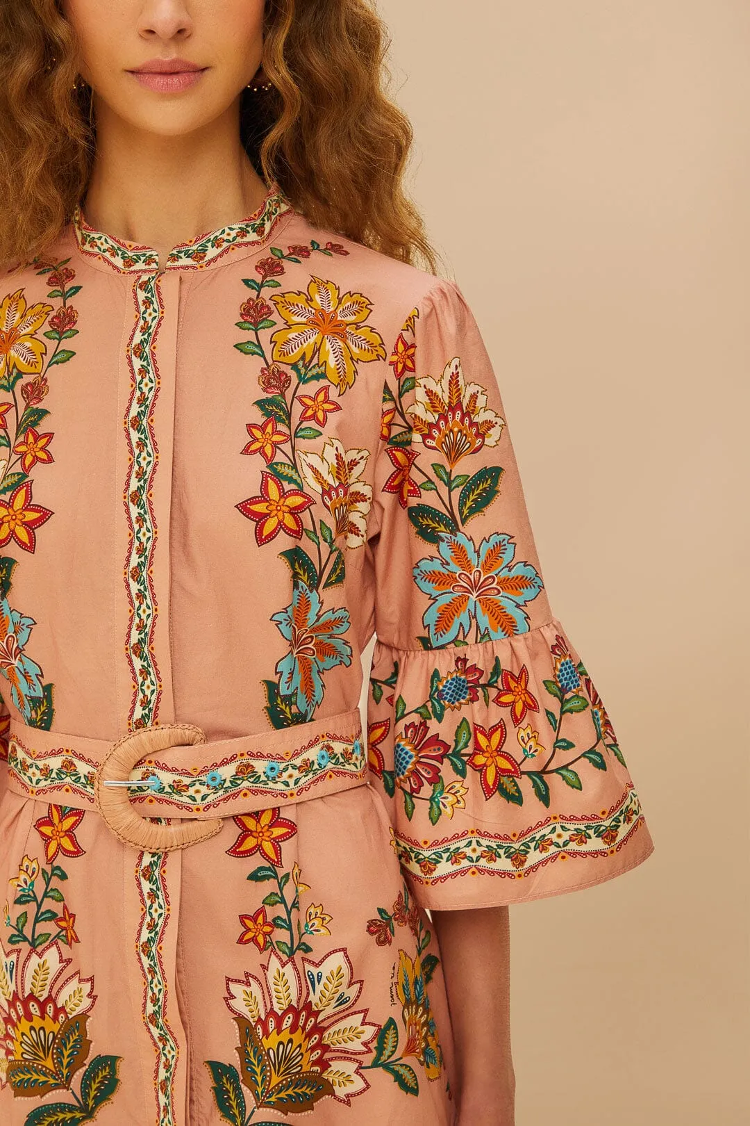 Pink Garden Delight Belted Mini Dress sold by FARM Rio product image thumbnail 2