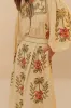 Sand Tropical Flower Embroidered LENZING™ ECOVERO™ Euroflax™ Maxi Skirt sold by FARM Rio