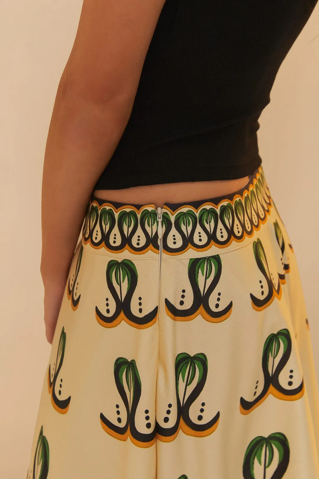Off-White Coconut Tree Flow Skirt sold by FARM Rio product image thumbnail 5