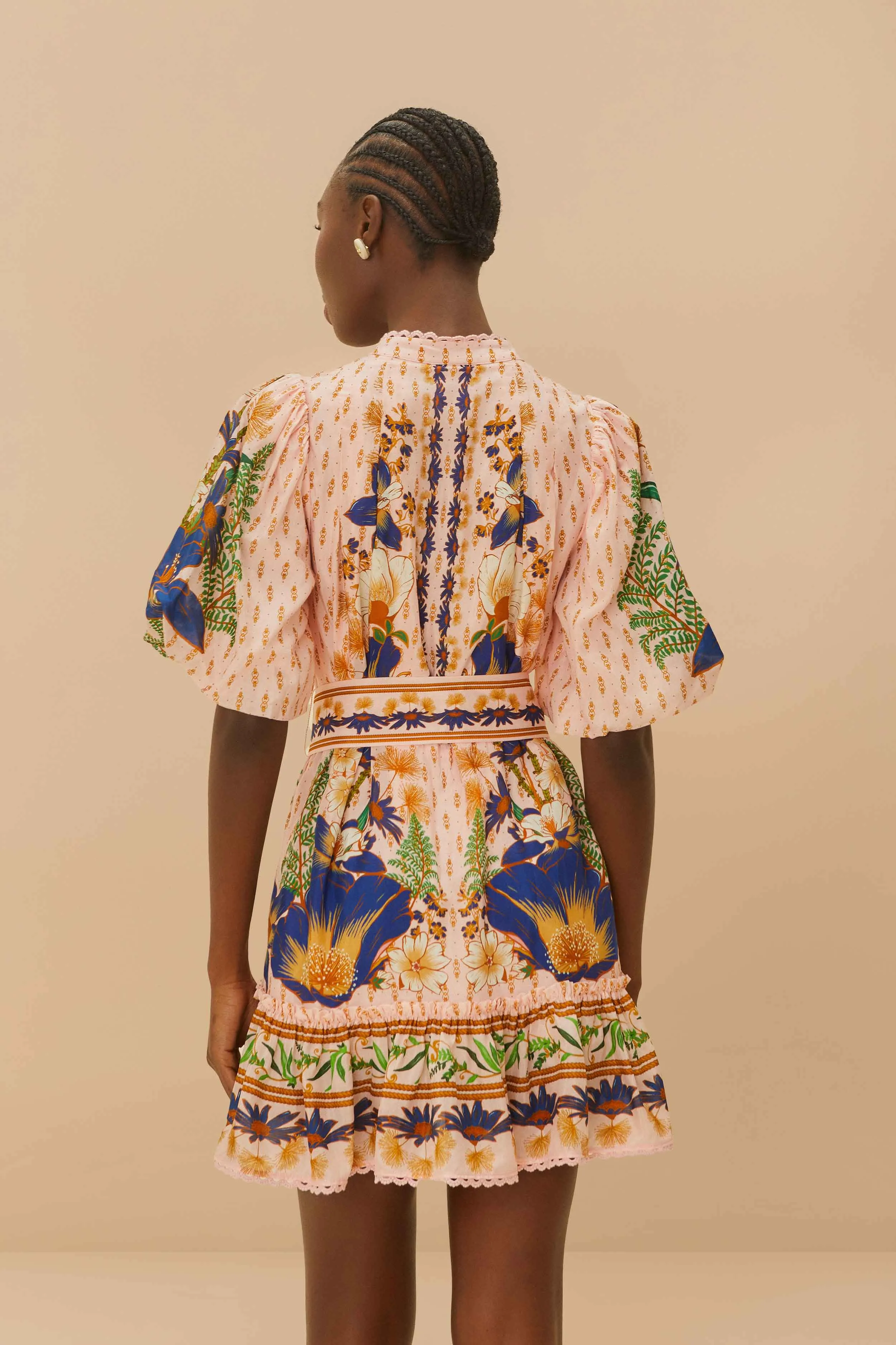 Pink Dream Garden Beaded Belt Mini Dress sold by FARM Rio product image thumbnail 4