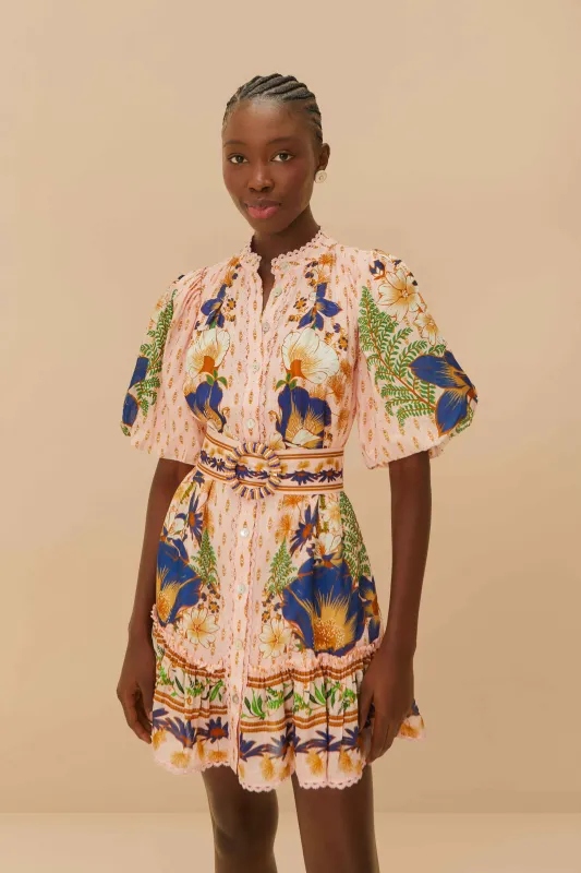 Pink Dream Garden Beaded Belt Mini Dress sold by FARM Rio