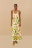 Pink Botanical Beauty LENZING™ ECOVERO™ Euroflax™ Maxi Dress sold by FARM Rio