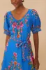 Blue Summer Fruit Scarf Euroflax™ Premium Linen Mini Dress sold by FARM Rio