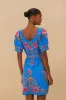 Blue Summer Fruit Scarf Euroflax™ Premium Linen Mini Dress sold by FARM Rio