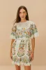 Off-White Sweet Bloom Bouquet Mini Dress sold by FARM Rio