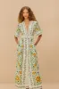 Off-White Folk Floral LENZING™ ECOVERO™ Euroflax™ Jumpsuit sold by FARM Rio
