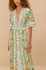 Off-White Folk Floral LENZING™ ECOVERO™ Euroflax™ Jumpsuit sold by FARM Rio