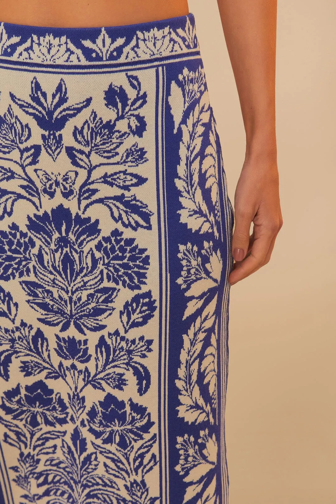 Off-White Delicate Tapestry Knit Skirt sold by FARM Rio product image thumbnail 5