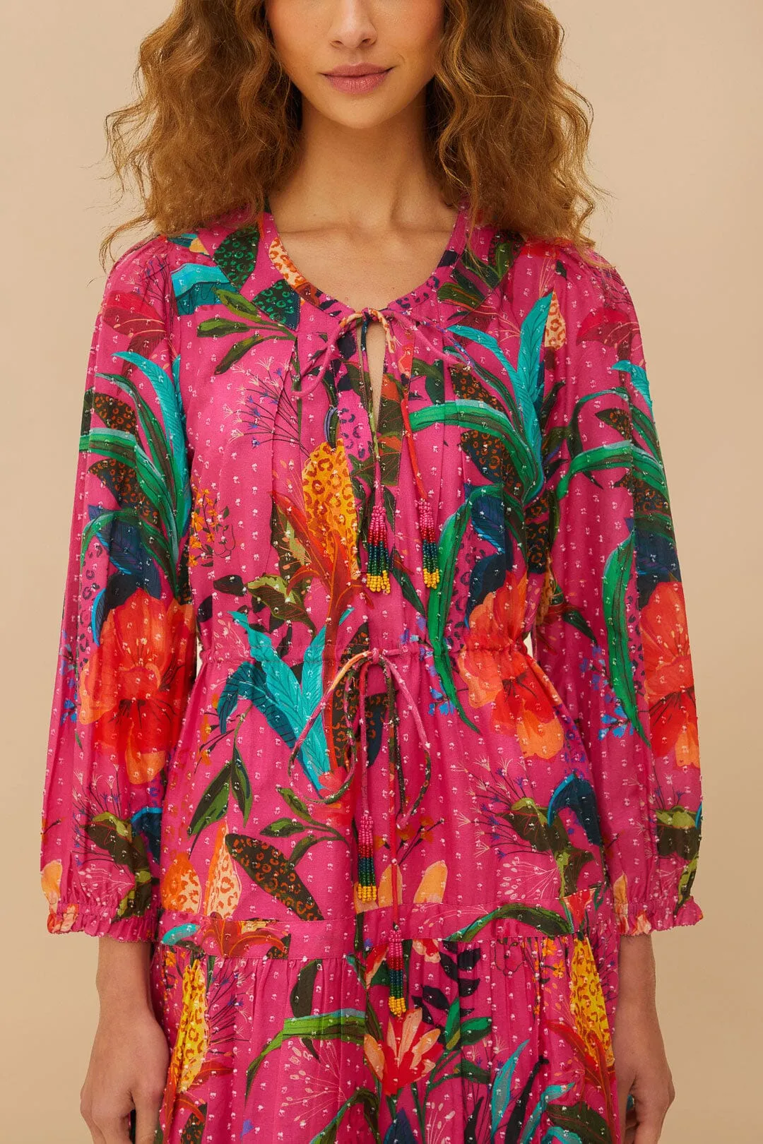 Pink Leopard Flowers Mini Dress sold by FARM Rio product image thumbnail 2