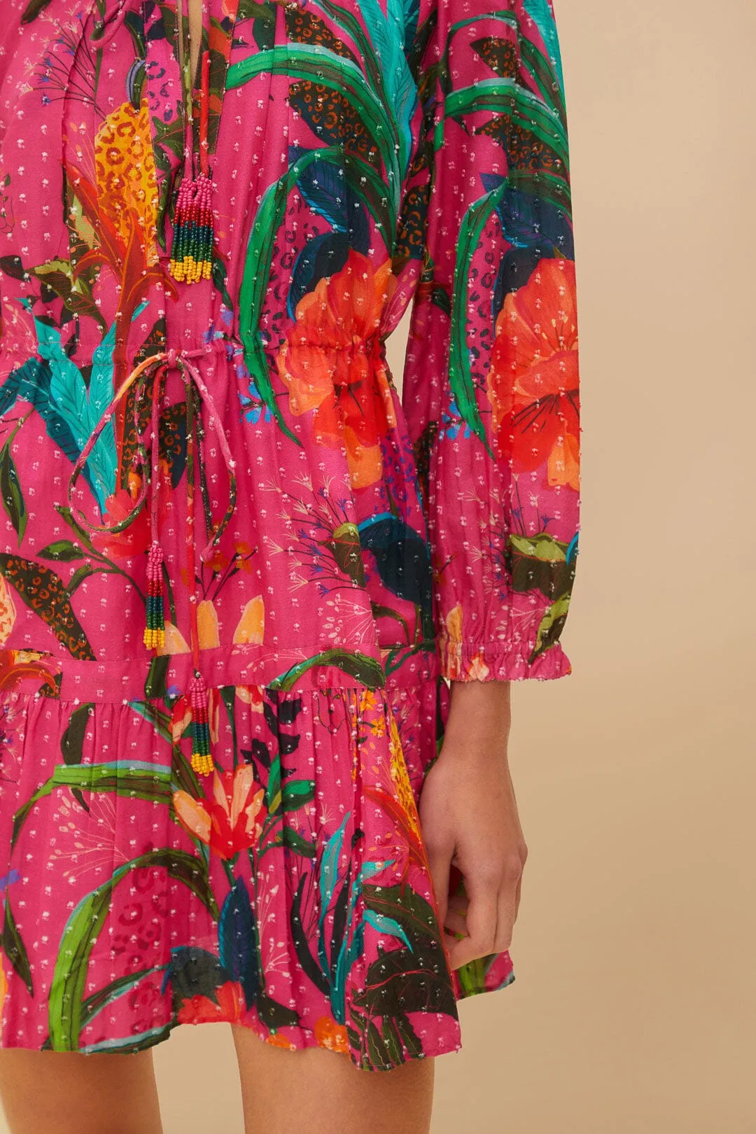 Pink Leopard Flowers Mini Dress sold by FARM Rio product image thumbnail 4