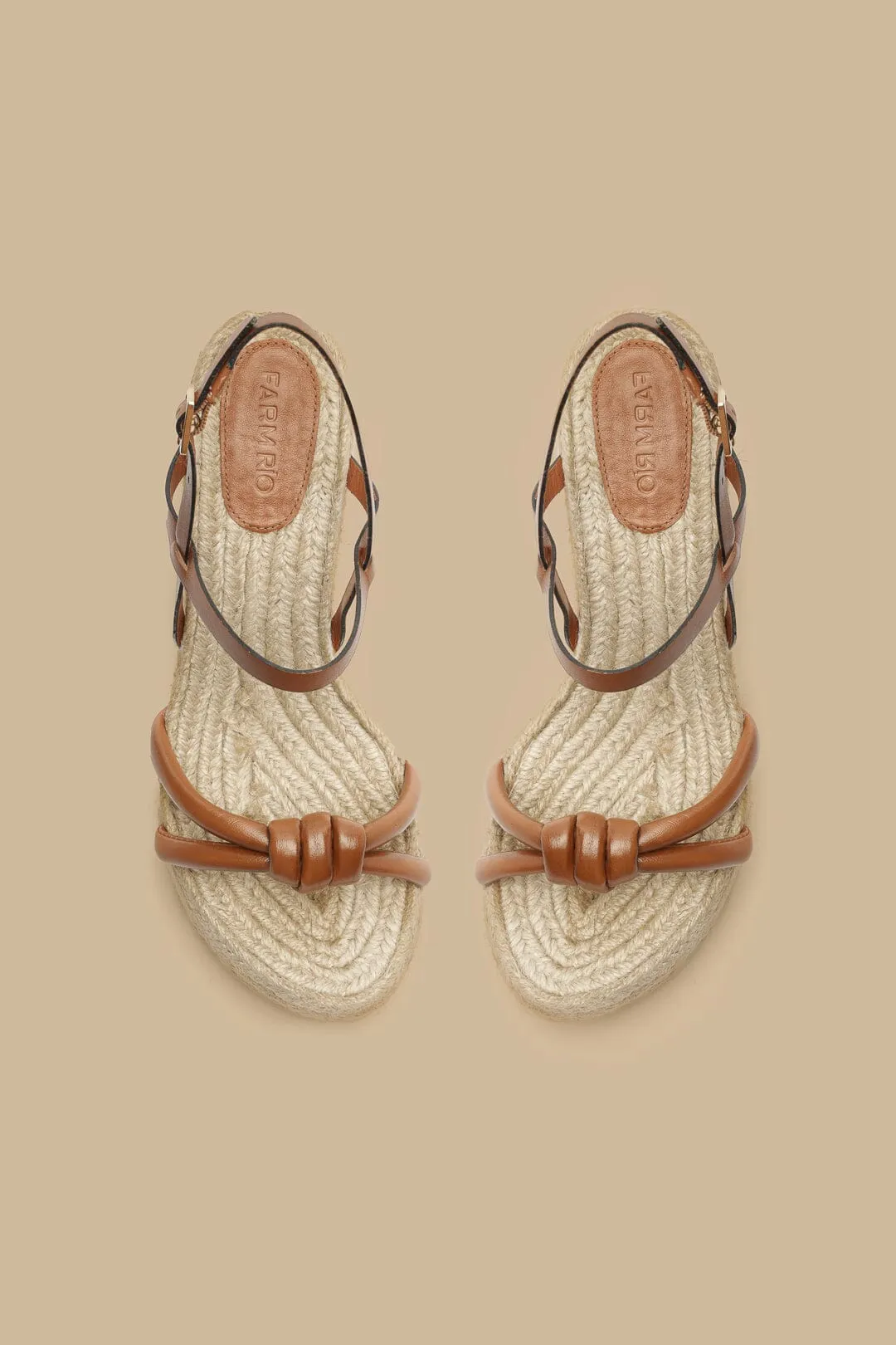 Camel Knot Wedge Sandal sold by FARM Rio product image thumbnail 2