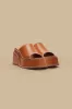 Camel Wedge Mule Sandal sold by FARM Rio