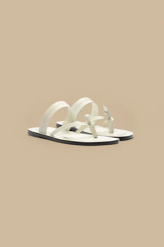 Ivory Tie Flat Sandal sold by FARM Rio
