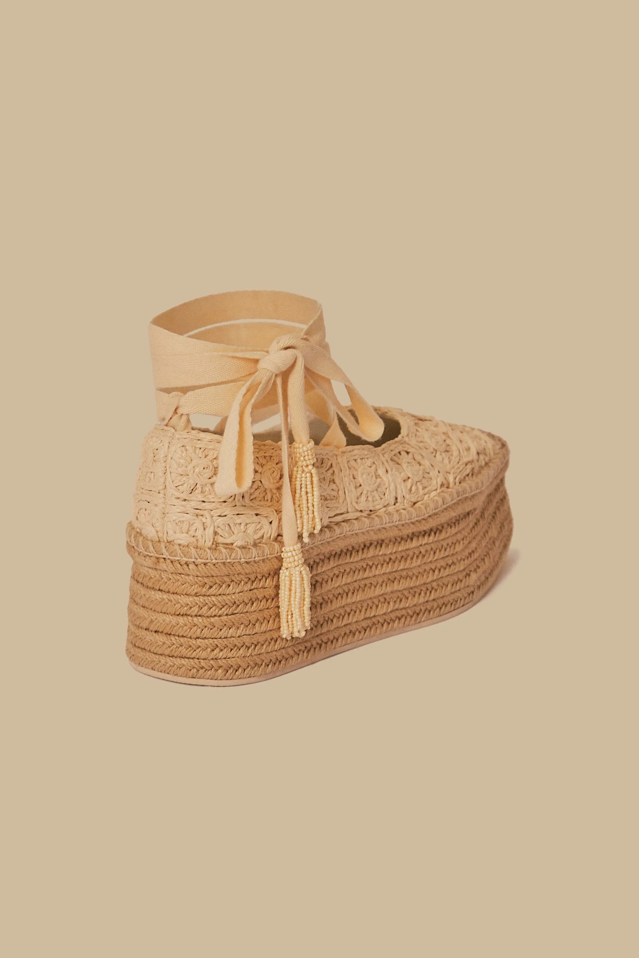 Natural Ballerina Espadrille Flatform Sandal | Parallel display picture 1