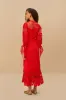 Red Morada Boa Guipure Maxi Dress sold by FARM Rio