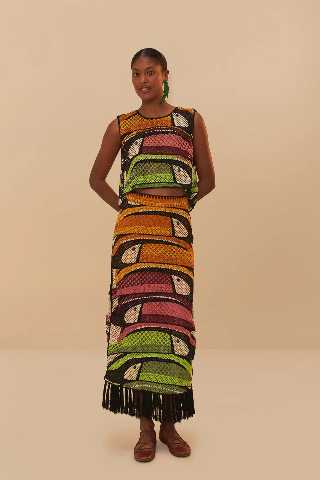 Multicolor Toucan Tree Crochet Top sold by FARM Rio product image thumbnail 2