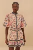 Cream Superbloom Tapestry Puff Sleeve Mini Dress sold by FARM Rio